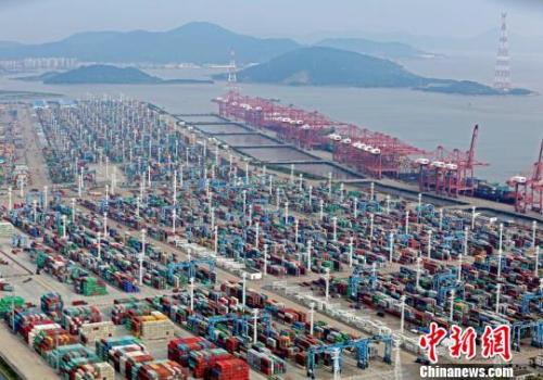 浙江寧波舟山港?！≌掠聺?攝