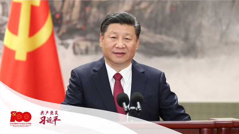 2017年10月25日，習(xí)近平等十九屆中共中央政治局常委同中外記者見面。這是習(xí)近平發(fā)表重要講話。