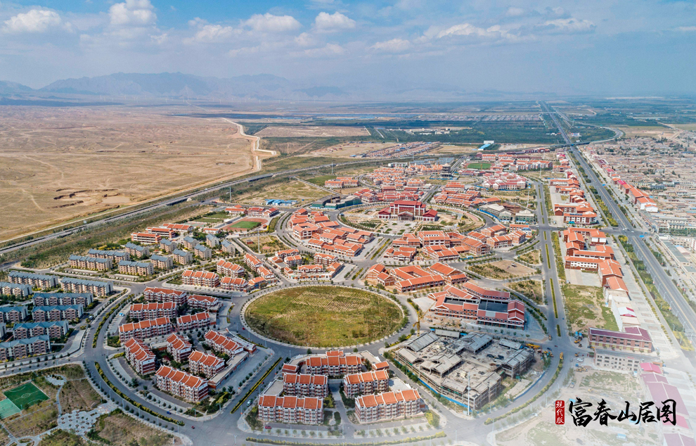 這是2019年9月3日拍攝的寧夏回族自治區(qū)銀川市永寧縣閩寧鎮(zhèn)新區(qū)新貌。