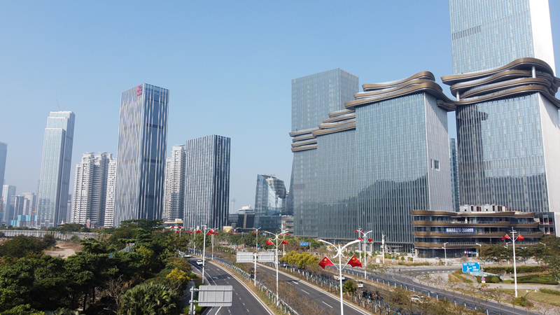 2024年1月1日，廣東珠海，橫琴粵澳深度合作區(qū)樓群。